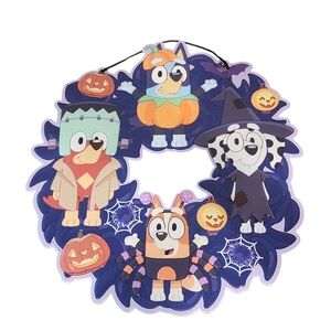 Bluey 15" Metal Halloween Wreath NWT